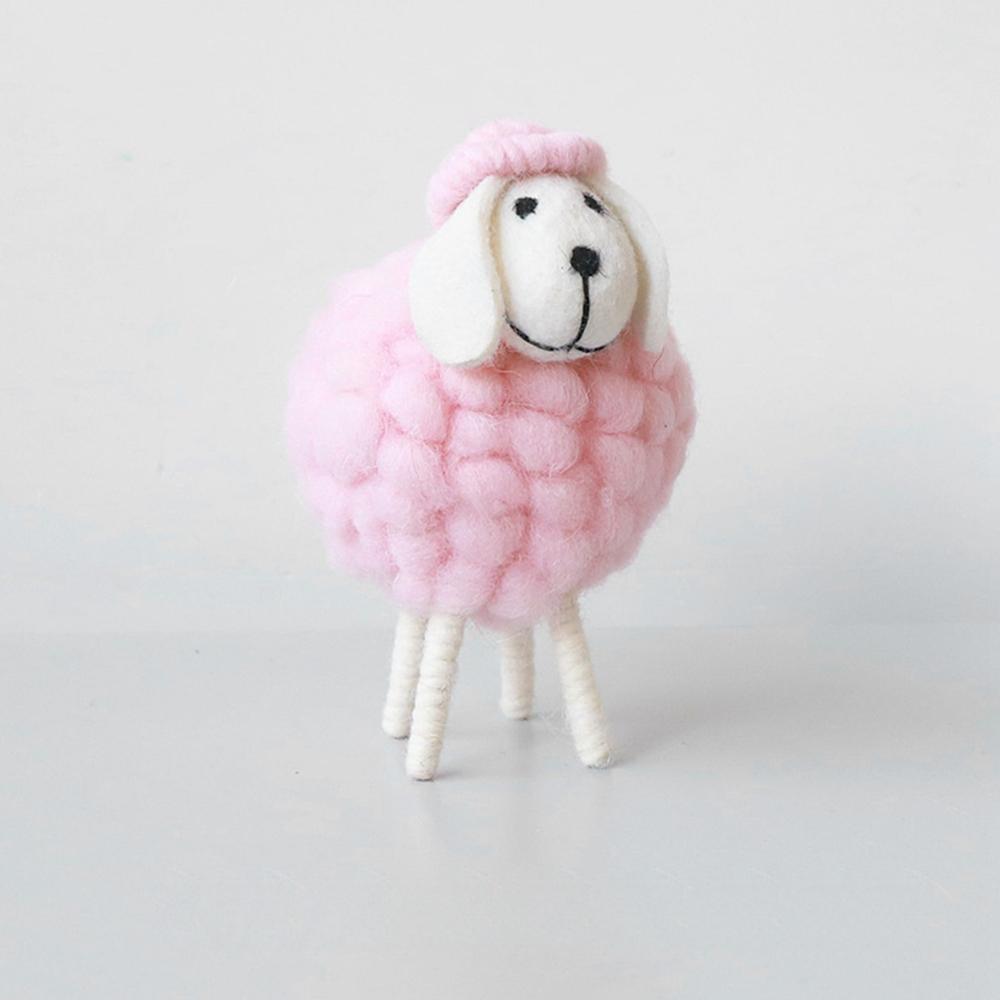 Supplies Miniatures Wool Felt Sheep Home Furnishings Mini Table Ornament Figurines Desktop Decor