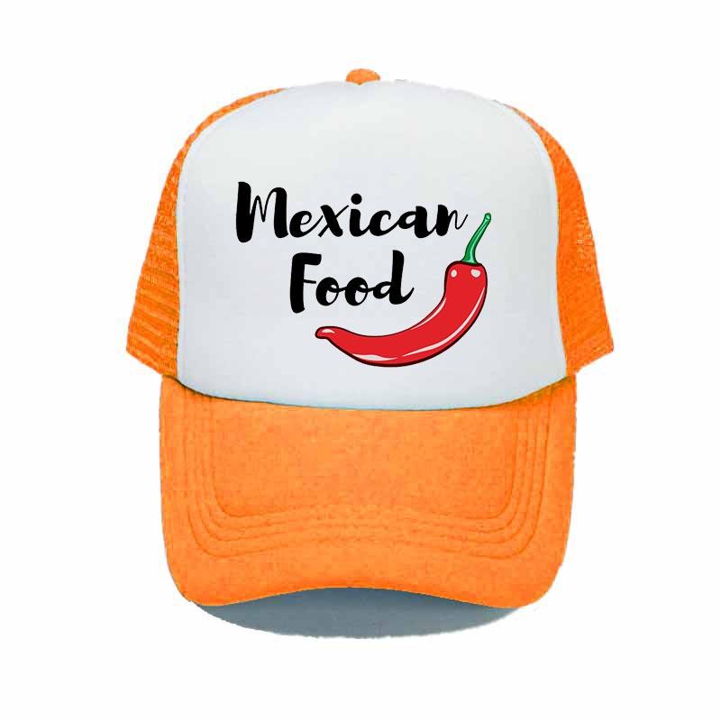 Женские кепки и шапки унисекс с чили Red Hot Chilli Pepper Trucker Hat с рисунком чили и мексиканской едой, бейсболка YY329