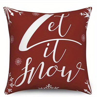 Домашний Декор Let It Snow & Merry Christmas Наволочки Узорчатая Наволочка Для Подушки Подходит Для Дивана Спальни Автомобиля