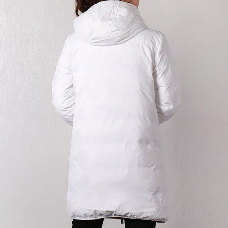 Nike Спортивная одежда Windrunner средней длины, двусторонний пуховик с капюшоном, женская верхняя одежда, гранатово-красный 939441-100