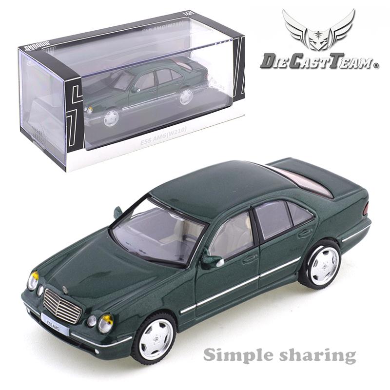 DCT SHADOW 1/64 Mercedes Benz E55 AMG (W210) Красный Зеленый Синий Литые Модели Игрушечные Машинки Миниатюры Коллекционные