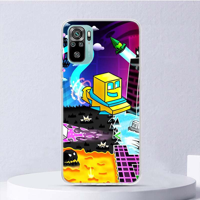 Мягкий чехол Geometry Dash для Xiaomi Redmi Note 14 13 12S 11S 10S 12 Pro Plus Чехол для телефона 11 10 11E 11T Note14 Оболочка Coque Нет