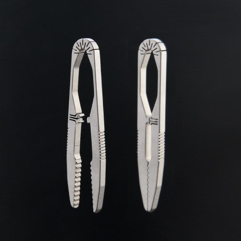 Camping Small Tweezer Titaniums Alloys Tweezer Outdoor Tool Pocket Maintenance Tool Survival Supplies Easy to Use