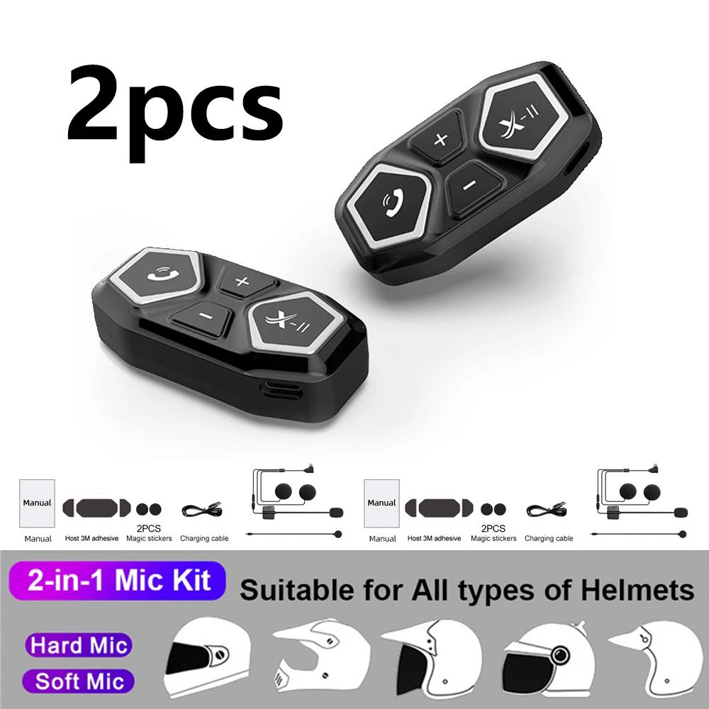 X-11 Мотоциклетный шлем Гарнитура Bluetooth 5.0 Handsfree Автоответчик IP67 Водонепроницаемый 2 в 1 Type-C Для Наушников и Зарядки