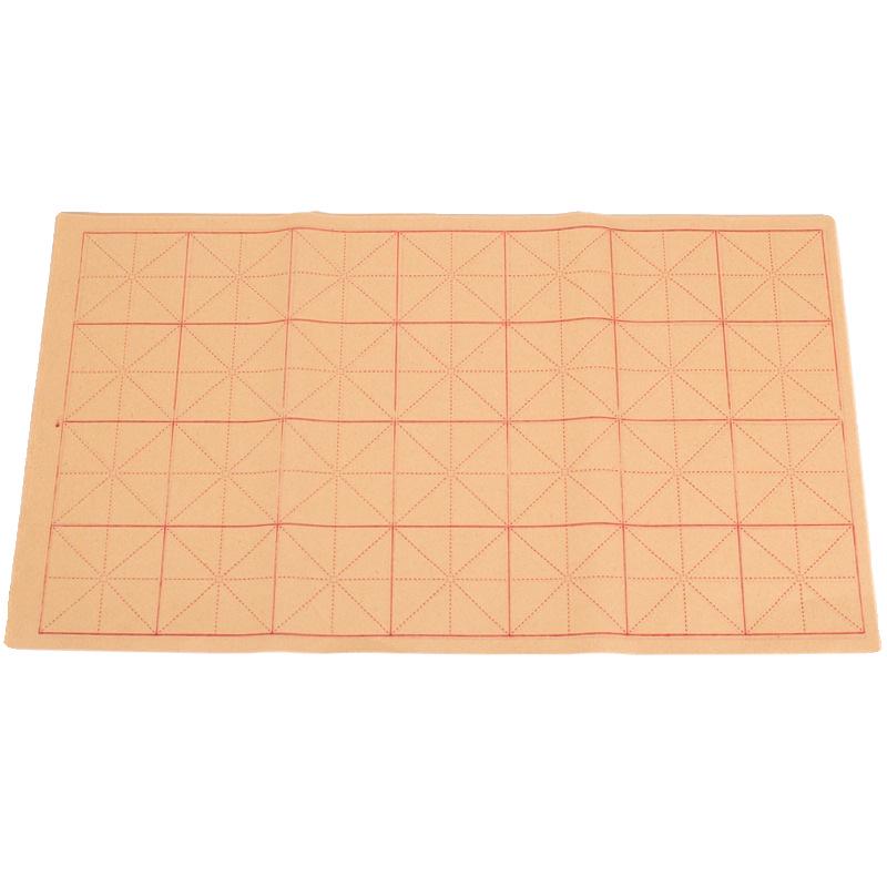 Chinese Calligraphy Brush Pen Set: Thickened Deckle Edge Xuan Paper with Rice, Field, Square Grids for Beginner Practice.