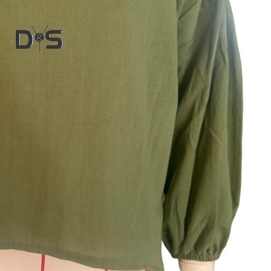 Женские топы с круглым вырезом, пышные, с длинным рукавом, однотонные, свободные, повседневные, блузки, универсальная повседневная одежда