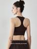 Женский летний утягивающий топ-бра для йоги с гоночной спинкой и нагрудными вкладышами - Красивый дизайн спины