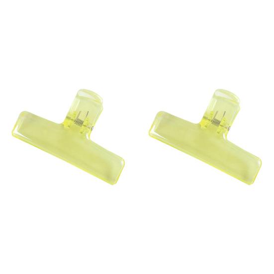 2Pcs Clear Acrylic Binder Clips with Strong Grip Colorful Paper Clips for Office School Home Reusable Binder Clips for Organizing