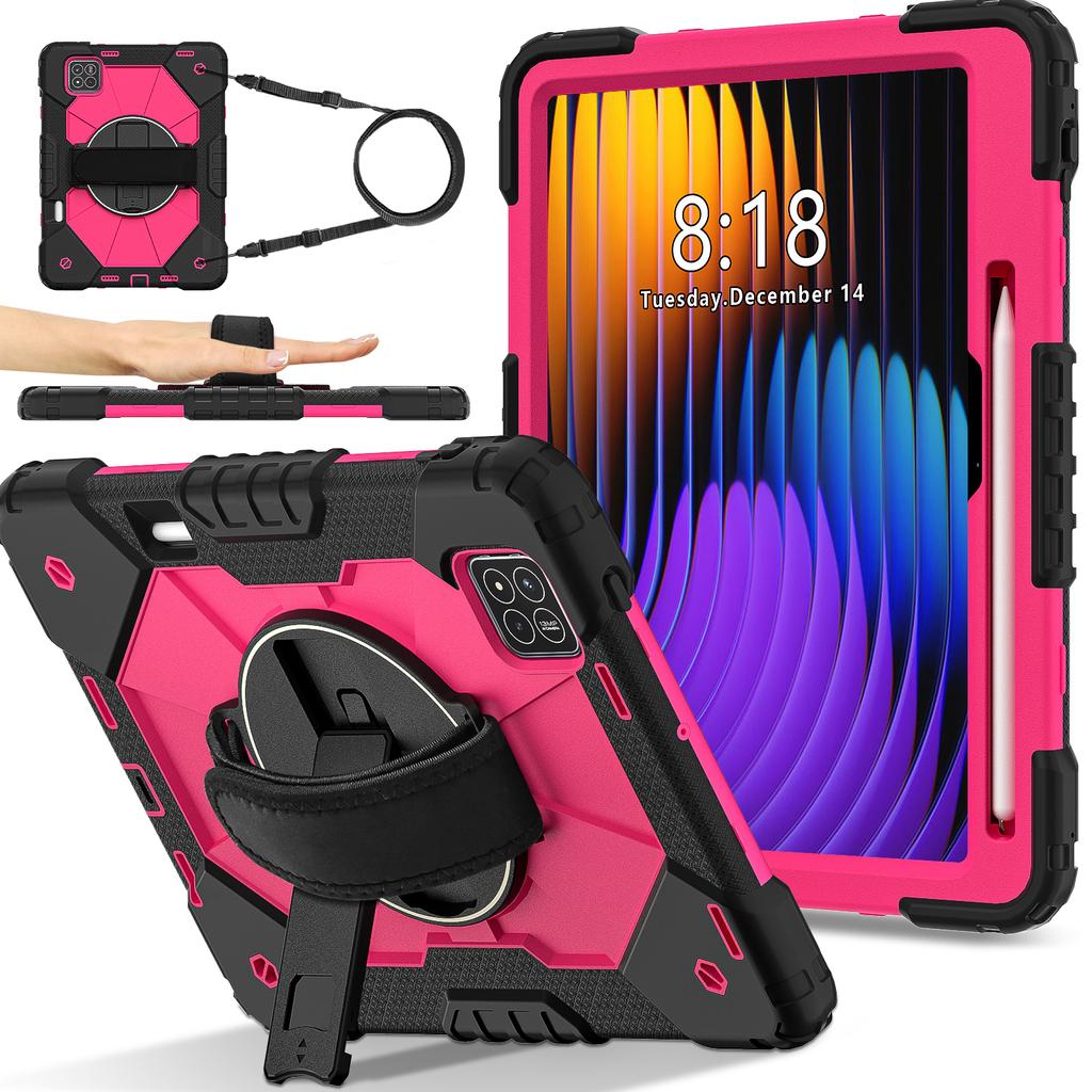 Чехол для Xiaomi Pad 7 Pro/Pad 7 Силикон + ПК Подставка Чехол для планшета с удобным ремешком