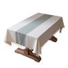 All Polyester Color Woven Jacquard Thousand Bird Grid Fringed Tablecloth Rectangular Coffee Table Dining Table Cloth Cover Lace