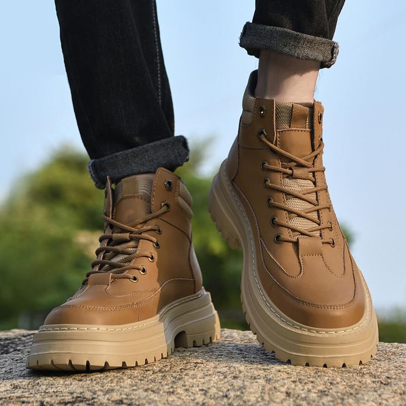 Роскошные брендовые мужские короткие ботинки на шнуровке, мужские офисные ботинки, мужские высокие зимние ботинки в стиле ретро для занятий спортом на открытом воздухе