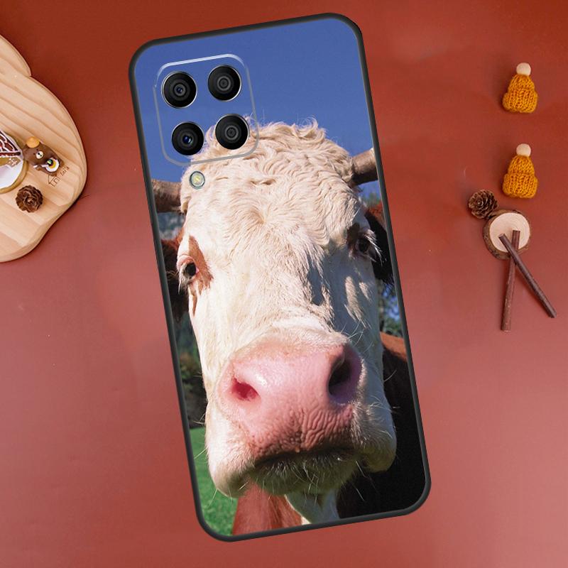 Funny Cow Face Case For Samsung Galaxy M32 M12 M52 M21 M31 M15 M55 M56 M36 M16 M06 M13 M33 M53 M14 M34 M54