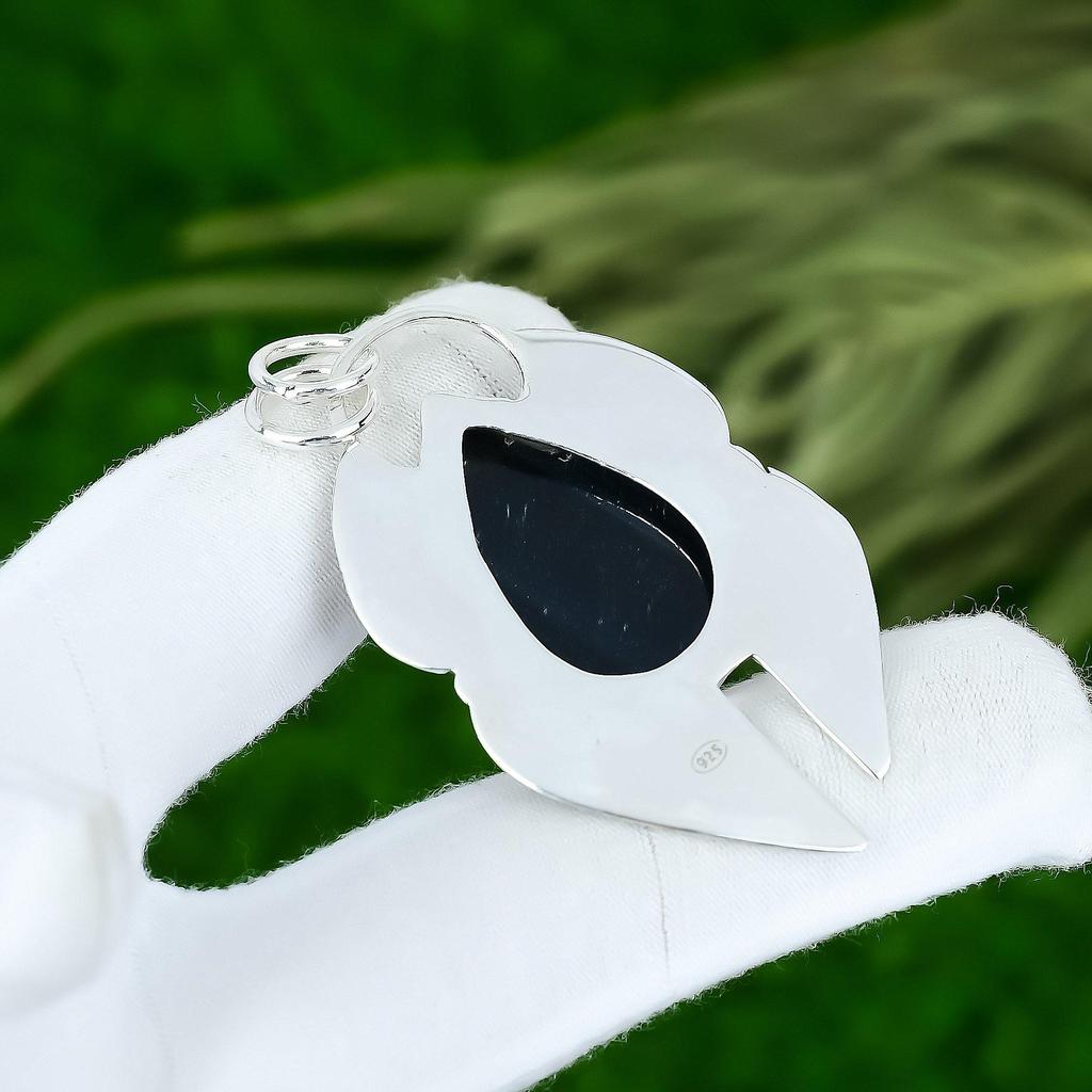 Распродажа ко Дню памяти Неллит Драгоценный камень Бохо Мать Этническая Подвеска Ювелирное изделие 925 Серебро