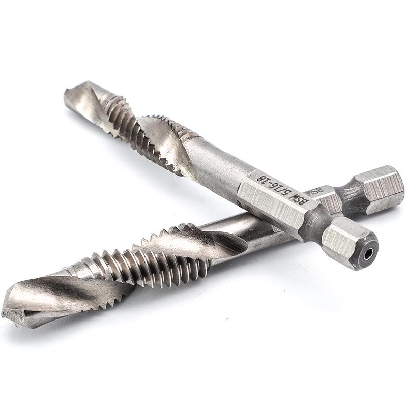 Фаскосниматель из быстрорежущей стали с титановым покрытием и сверлом-метчиком M4-M8