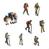 9x Миниатюрные фигурки в масштабе 1/64, расписанные вручную, Модель альпинистов, Реквизит, Реалистичная сцена с альпинистом, Люди