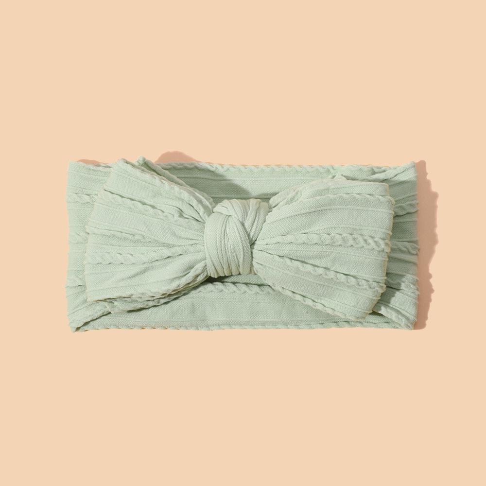 Европейская и американская детская двухслойная повязка на голову с бантом - Мягкий нейлон, защита родничка младенца