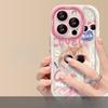 Подходит для чехла для мобильного телефона Apple 14promax iPhone 13 Противоударный Сладкий и Крутой Кот Подставка 11/12 Mini Милый