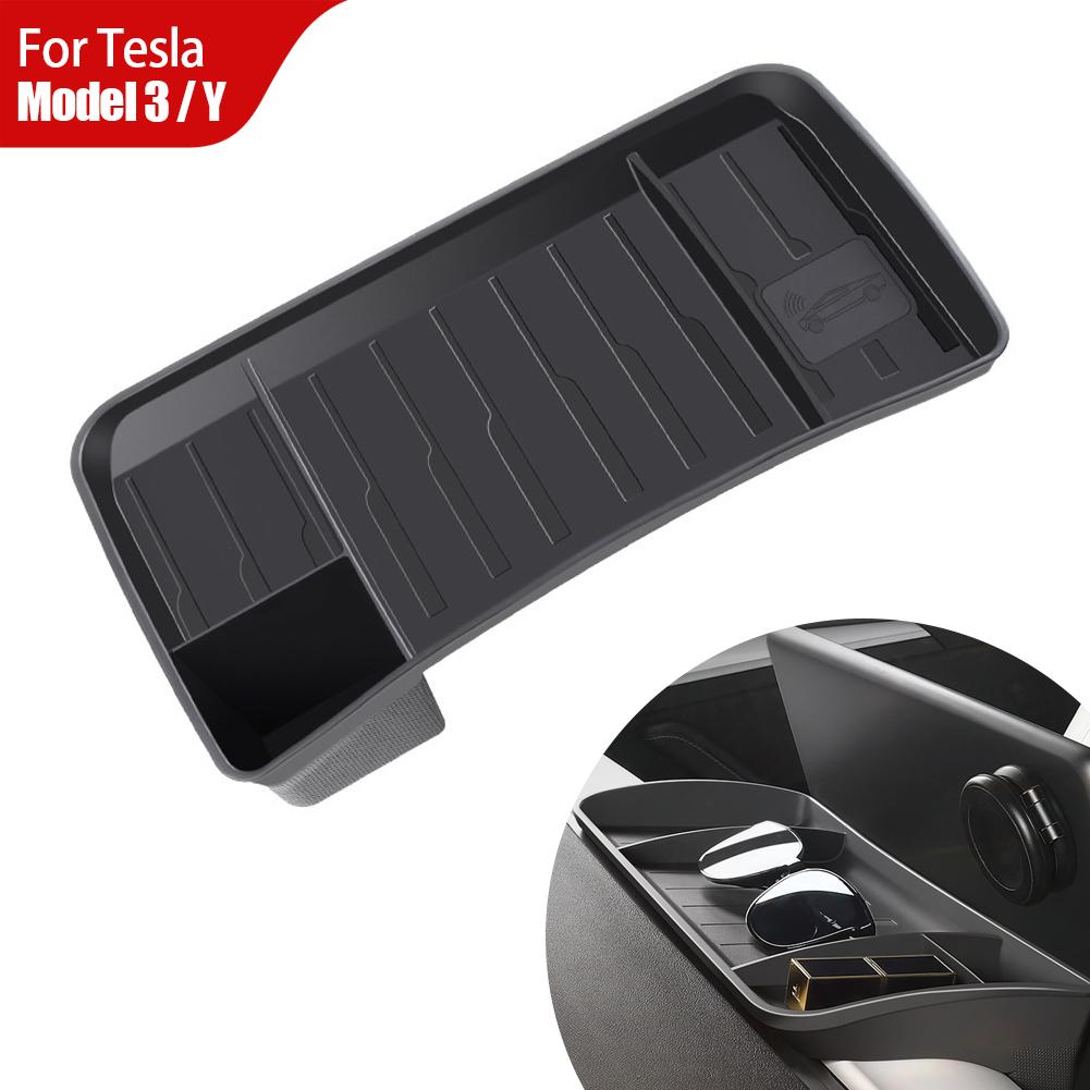 Автомобильный удобный органайзер, нескользящая центральная консоль, экранная салфетка, скрытая коробка для хранения ETC, аксессуары для Tesla Model 3 Model Y