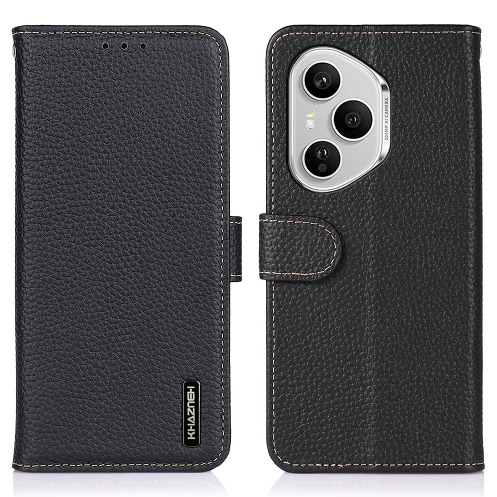 KHAZNEH Для Honor 400 Pro 5G (Глобальный) Чехол-книжка из натуральной коровьей кожи для телефона