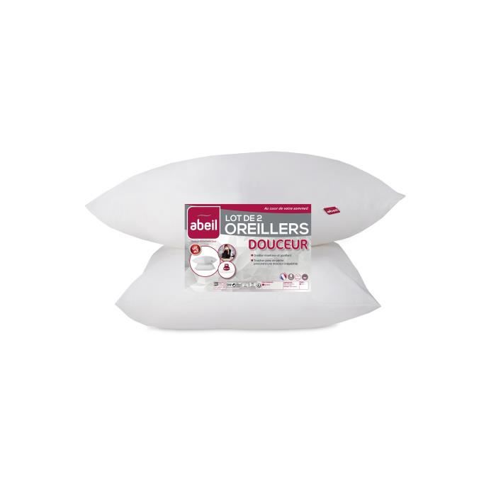 ABEIL Set of 2 Softness Pillows - 60 X 60 Cm - White
