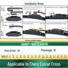 Совместимо с Chery Eastar, Cross, Fengyun, Fengyun 2: Передняя бесшумная резиновая щетка стеклоочистителя