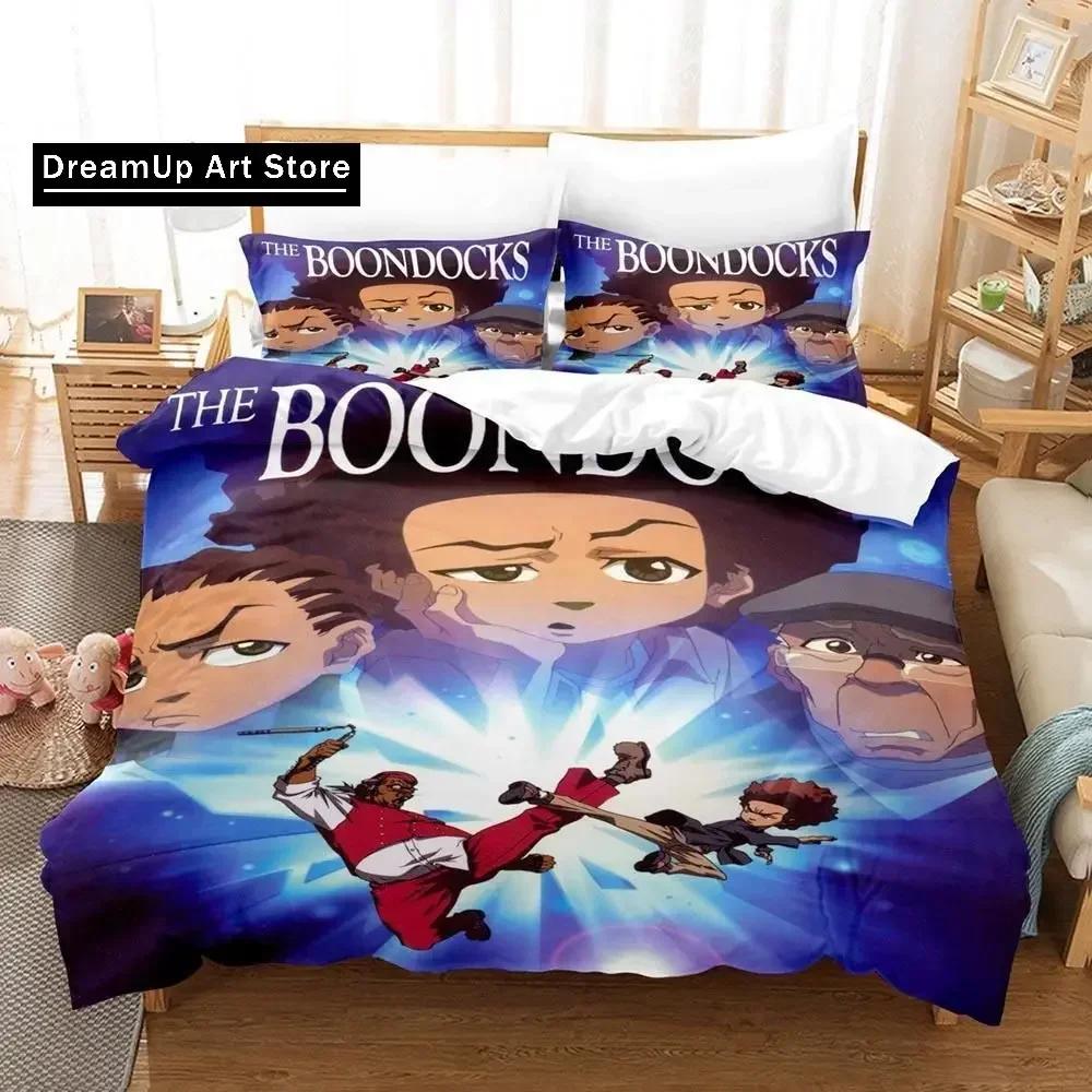 Новый комплект постельного белья The Boondocks Single Twin Full Queen King Size Bed Set Adult Kids Bedroom Duvet Cover Sets 3D Anime Bed Sheet Set