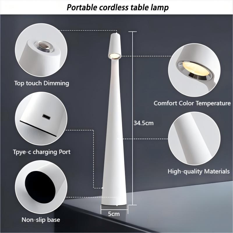 Wireless Rechargeable Desk Lamp Designer Dining Room Lamps Top Touch Infinitely Dimmable Modern Home Decorative Lamps