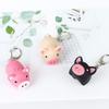 Lovely Mini Torch with Sound Key Ring Flashlight LED Key Chains Key Holder