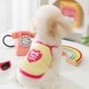 Spring and Summer Dog Clothes Love Waffle Thin Pet Suspender Cat Dog Macaron Pet Clothes