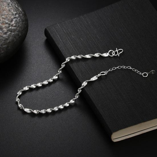 Women Bracelet Twisted Water Wave Adjustable with Extended Length Polished Lightweight Wrist Jewelry Anniversary Gift Lightweight Bangle