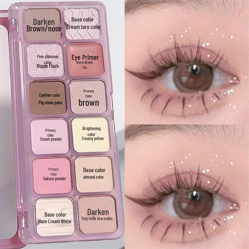 DIKALU Little Begonia 12-Color Eyeshadow Palette - 2025 Shimmer Edition