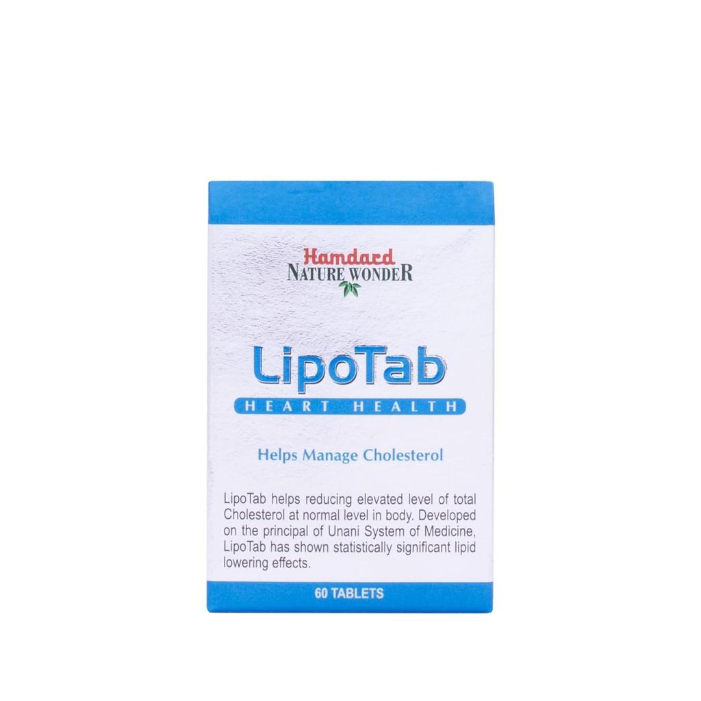 Hamdard Lipotab White Herbal Supplement 60N Tablets X Pack of 2 for Overall Wellness and Healthy Lifestyle