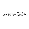 Trust In God Heart Car Rear View Mirror Sticker Decal Faith Bible Verse Christian Church Auto Vehicle Bumper Decor