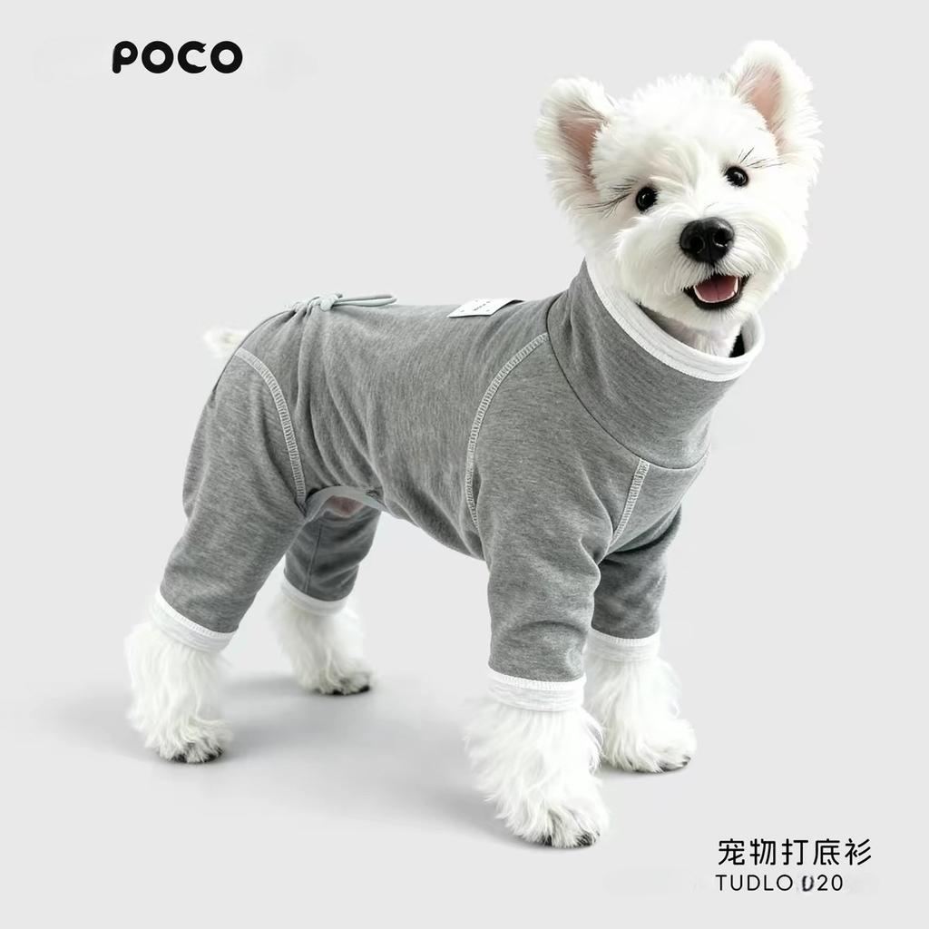 Pet Autumn and Winter Bottom Shirt Warm Four-legged Loungewear Dog Cat Small Dog Bigbear Pomeranian Yorkshire