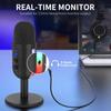 RGB игровой микрофон для ПК компьютерная запись USB конденсаторный микрофон подкастеры YouTu инфлюенсеры геймеры студийный микрофон