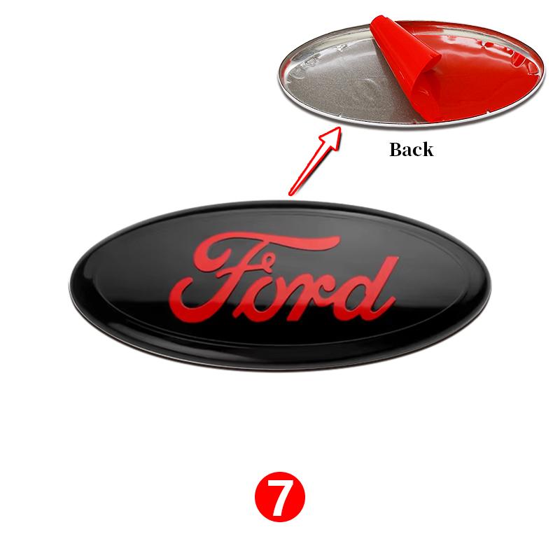 11.5cm Car Front Grille Logo Trunk Accessorie Hood Sticker For Ford Focus Fiesta mk6 mk7 Mondeo Ranger S-MAX Kuga EcoSport B-MAX