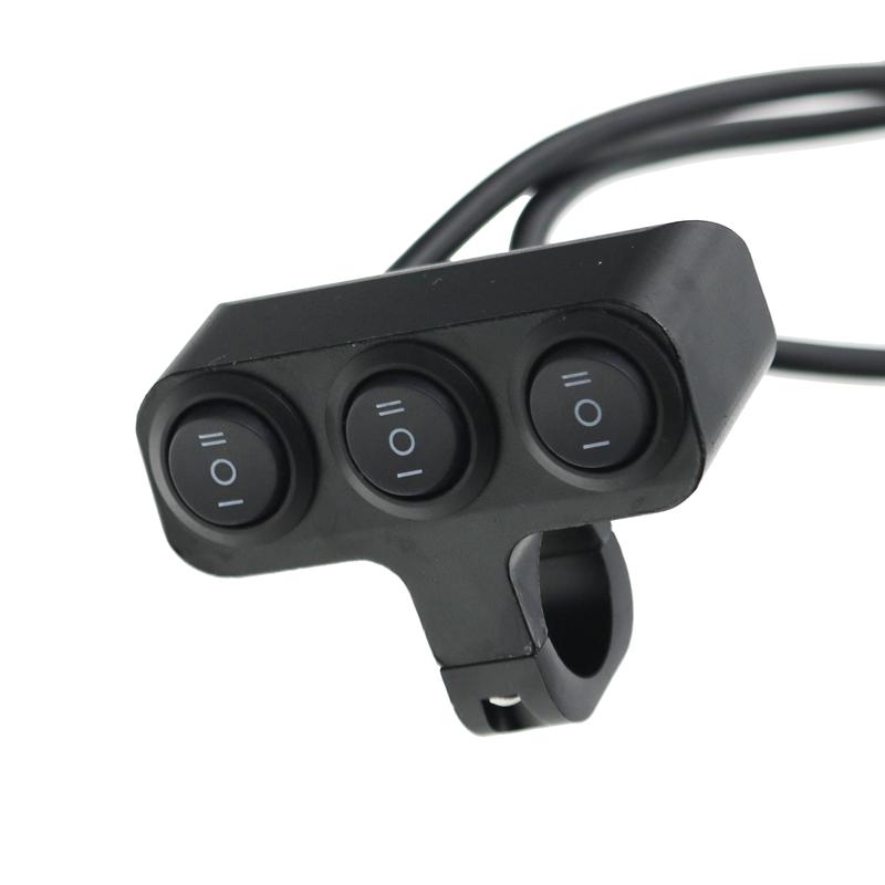 LMoDri мотоциклетные переключатели из алюминиевого сплава три нажатия 12 В три шестерни мотоциклетные фары прожекторы свет