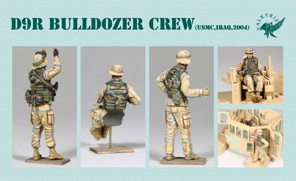 Valkyrie Miniature 1/35 Scale Resin Kit of the Modern American D9R Armored Bulldozer with Crew, 3 Figures, VM35003