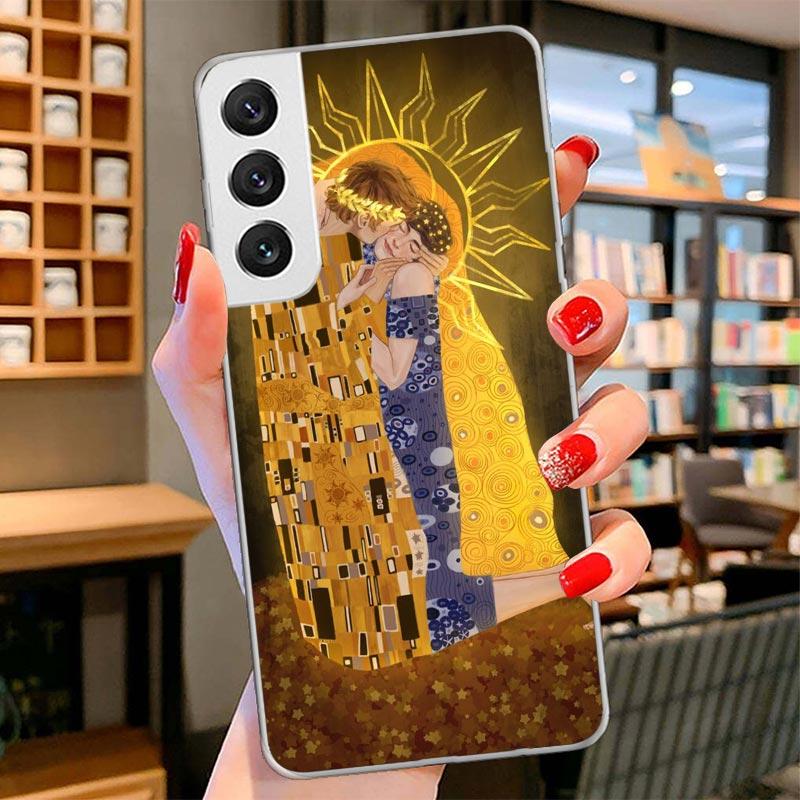 Kiss by Gustav Klimt Desig Cover Phone Case For Samsung Galaxy S26 S25 Edge S24 Ultra S23 S22 Plus S21 S20 FE Soft Fundas Shell