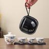 Baidehua White Porcelain Business Travel Tea Set Outdoor Household Gift Pack Portable Printing