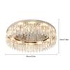 Bymaocar Modern Flush Mounted Round Crystal Chandelier LED Ceiling Light Pendant Lamp Fixture 110V Ideal Gift Fit 15-20m² Area