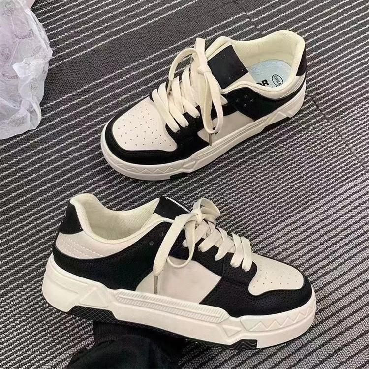 Повседневные черно-белые кроссовки с пандой. Женские белые туфли на плоской подошве в стиле ретро. Женская модная универсальная повседневная обувь.