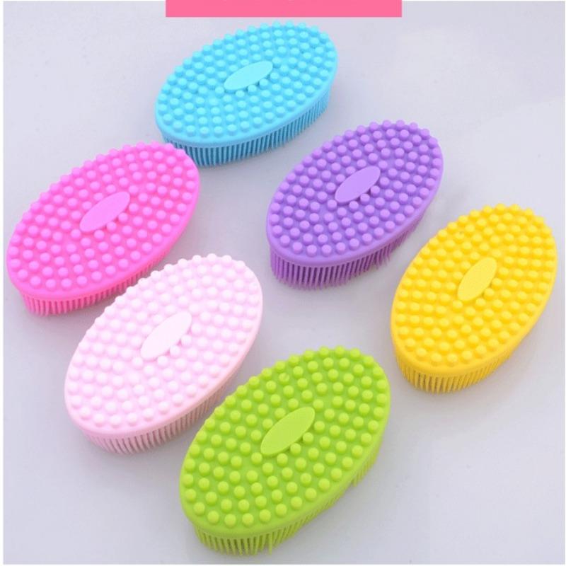 Силиконовая щетка для младенцев, детская массажная щетка для ванны, сенсорная щетка для ванны, мягкая щетка для ванны с волосами