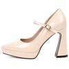 Sexy High Heels Pumps Shoes Woman Luxury 2024 Large Size 46 Brand Red Nude Women's Heels Mary Janes Party Wedding Shoes Ladies