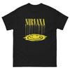 Футболка Nirvana Smiley Drip Винтажная гранж-футболка Y2K Рок-графика Потертая