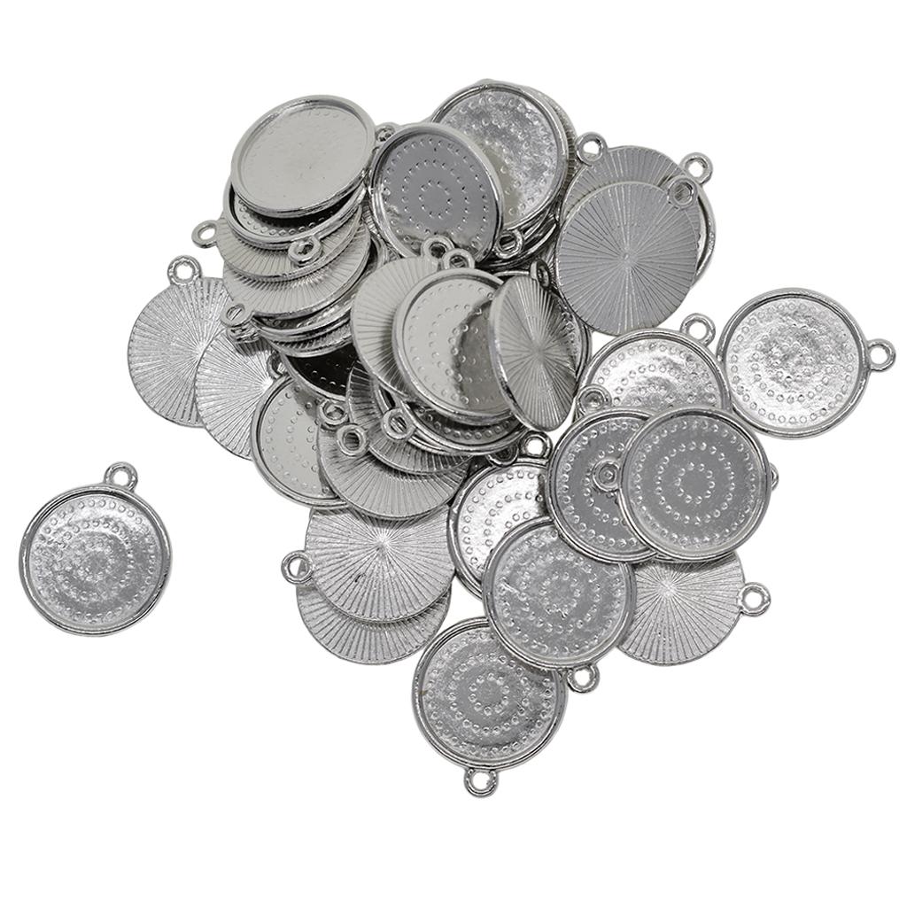 50x18 мм круглый кулон пустой кабошон основа для установки лотков DIY изготовление ювелирных изделий