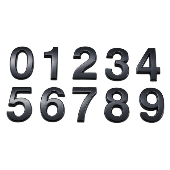 3D House Number Self-Adhesive Simple Installation 0-9 Modern Street Door Home Address Number Mailbox Sign