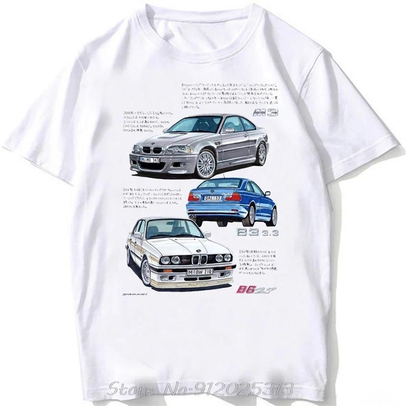 Oversized tshirt Retro Germany EUDM - E34 M5 Tshirts Old Legend E30 M3 Classic Car T-Shirt Boy Casual Tops White Graphic tshirt