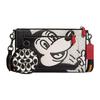 New Keith Haring Collaboration X Disney Collaboration Holden Pebbled Leather Crossbody Bag Medium Men's Black & White C6913-QBMGS
