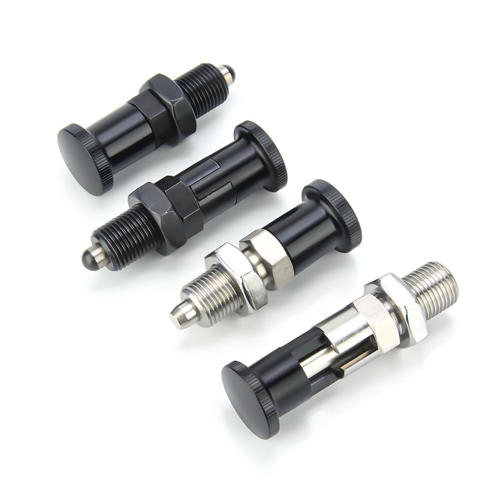 Return & Rest Type Index Bolts Indexing Plunger ,Fine Thread ,Aluminum Knob,Stainless Steel & Carbon steel Knop Plunger